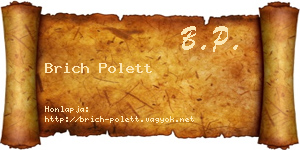 Brich Polett névjegykártya